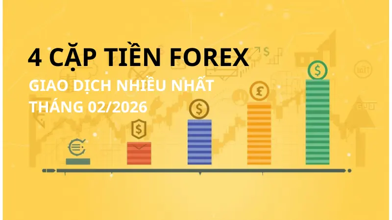 Top 4 cặp tiền Forex được giao dịch nhiều nhất tháng 02/2026 - WikiFX phân tích dữ liệu thực tế
