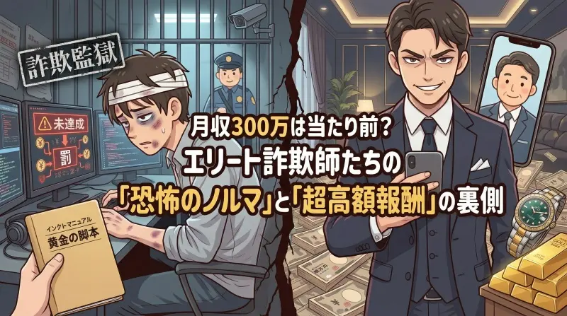 月収300万は当たり前?エリート詐欺師たちの「恐怖のノルマ」と「超高額報酬」の裏側