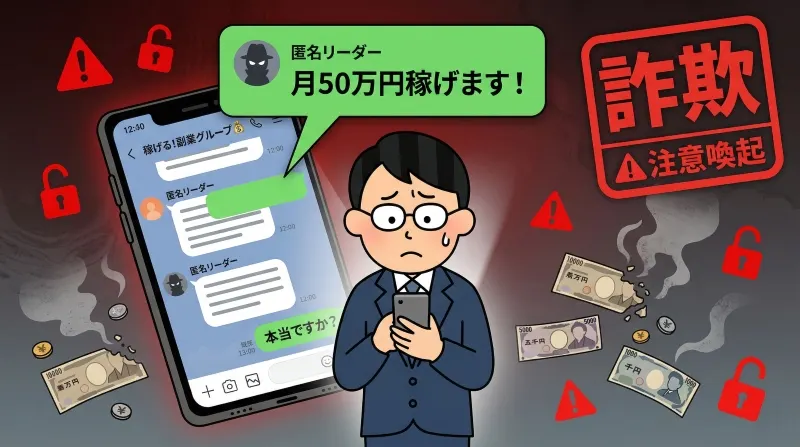 「副業で月50万」のLINEグループ、入った途端に地獄が始まった