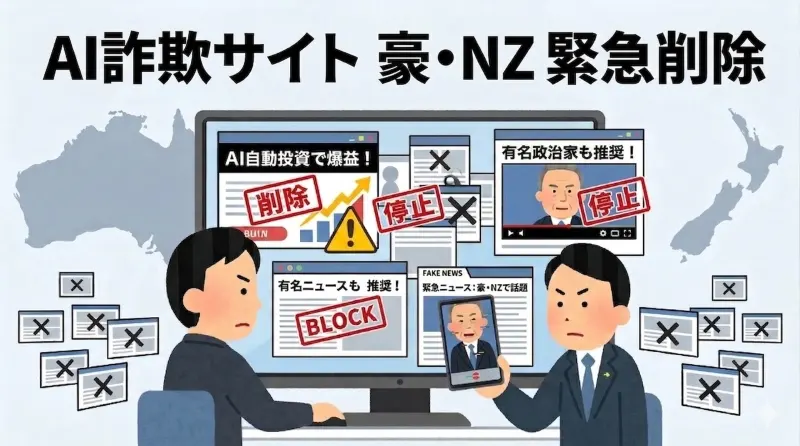 【緊急警告】政治家の顔を悪用したAI詐欺が拡大　豪・NZ当局が過去最大規模で詐欺サイト削除 