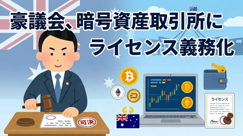 豪議会、暗号資産取引所にAFSL義務化──無規制時代の終わり