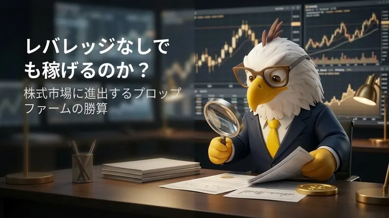 レバレッジなしでも稼げるのか？ 株式市場に進出するプロップファームの勝算