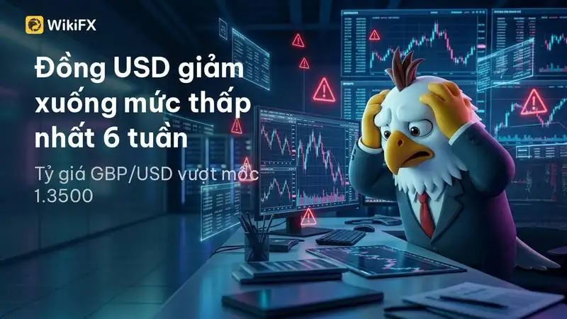 Đồng USD giảm xuống mức thấp nhất 6 tuần, tỷ giá GBP/USD vượt mốc 1.3500