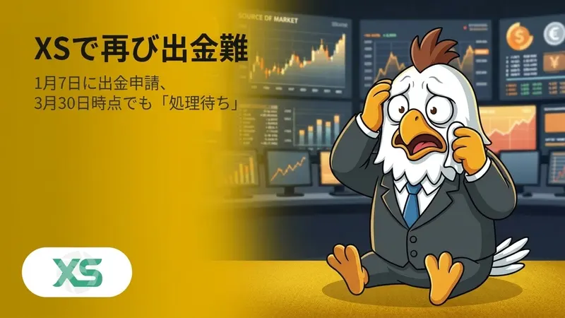 【最新】XSで再び出金難　1月申請が3か月超も未処理か