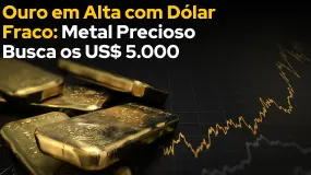 Ouro em Alta com Dólar Fraco: Metal Precioso Busca os US$ 5.000 