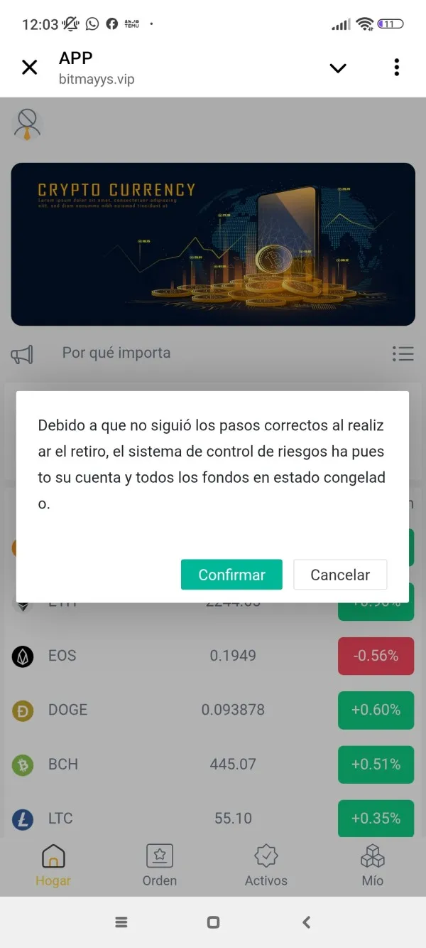 BTC estafa