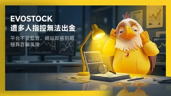 EVOSTOCK遭多人指控無法出金，平台不受監管、網站即將到期，極具詐騙風險