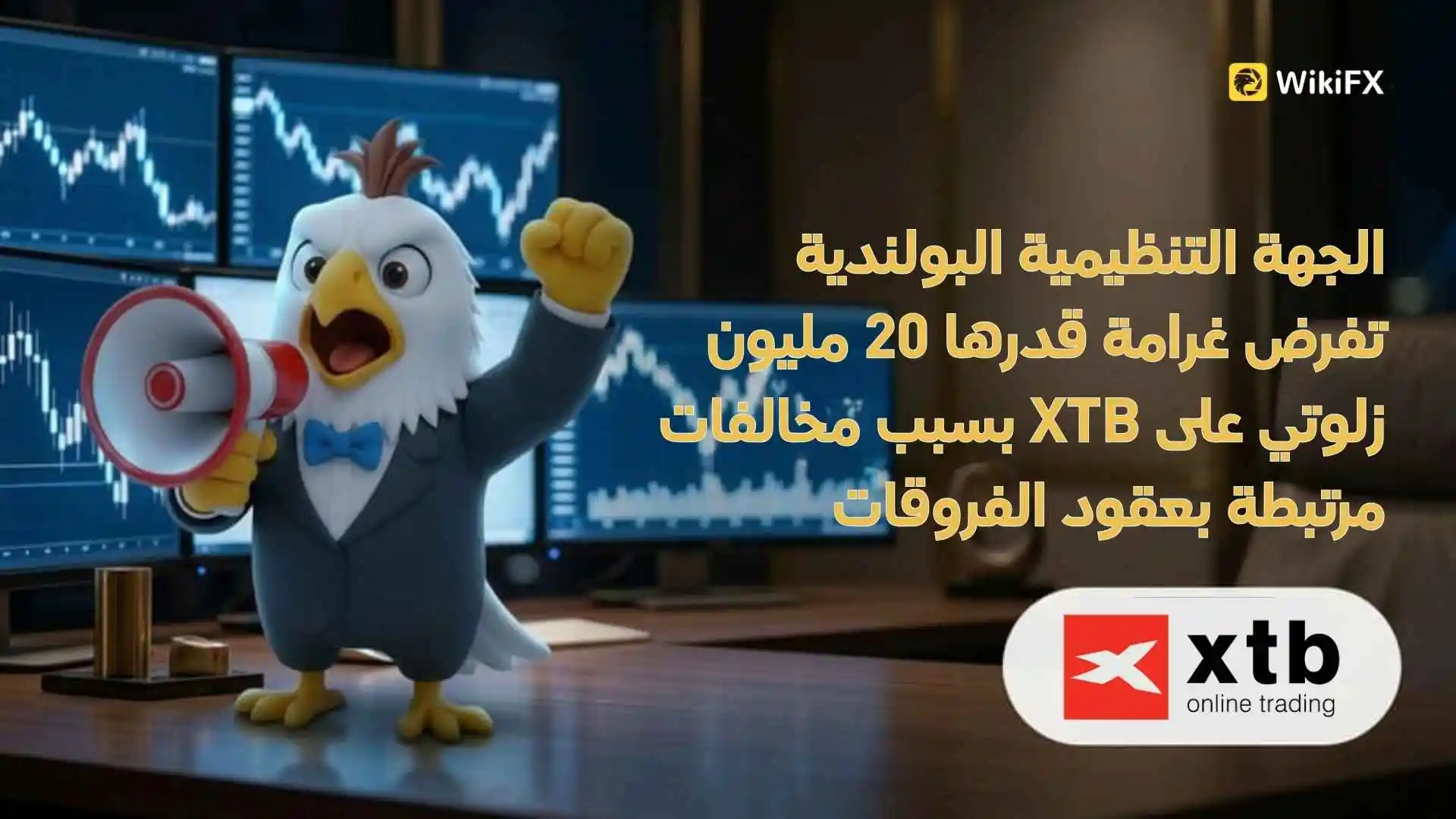 الجهة التنظيمية البولندية تفرض غرامة قدرها 20 مليون زلوتي على XTB بسبب مخالفات مرتبطة بعقود الفروقات