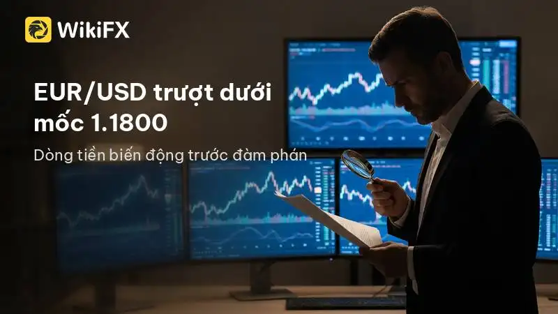 EUR/USD trượt dưới mốc 1.1800 và dòng tiền ngoại hối biến động trước hạn chót đàm phán Trung Đông