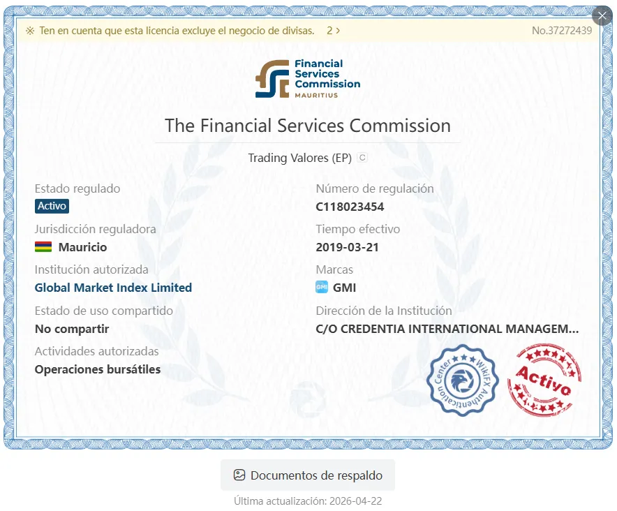 GMI regulación