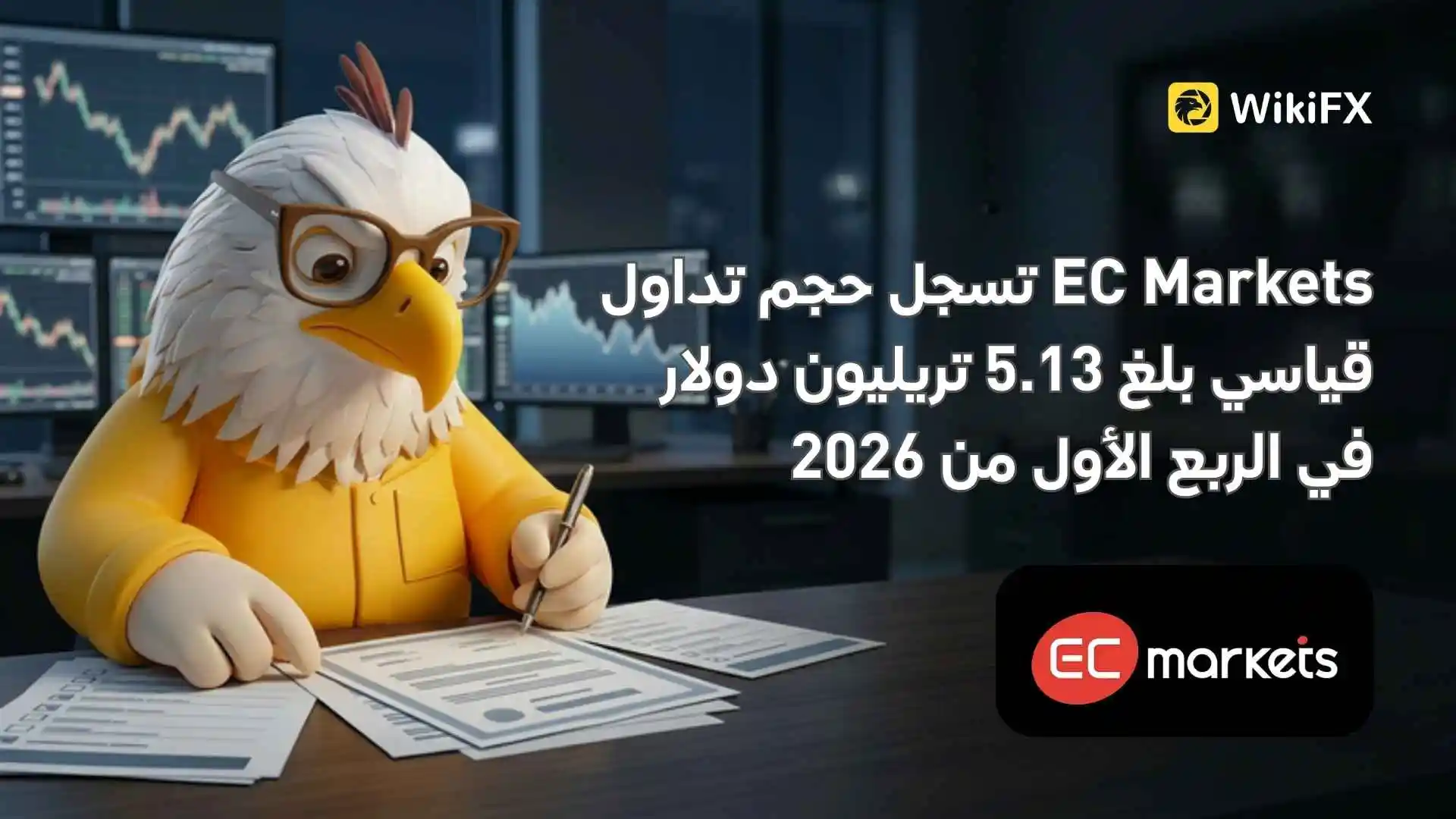 EC Markets تسجل حجم تداول قياسي بلغ 5.13 تريليون دولار في الربع الأول من 2026