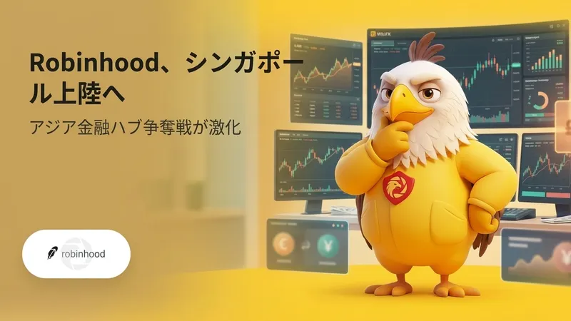 Robinhood、シンガポール上陸へ　アジア金融ハブ争奪戦が激化