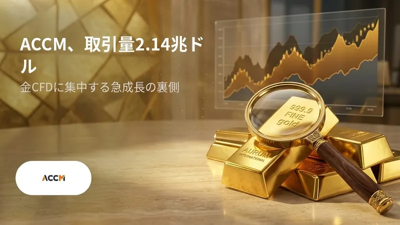 ACCM、取引量2.14兆ドル　金CFDに集中する急成長の裏側