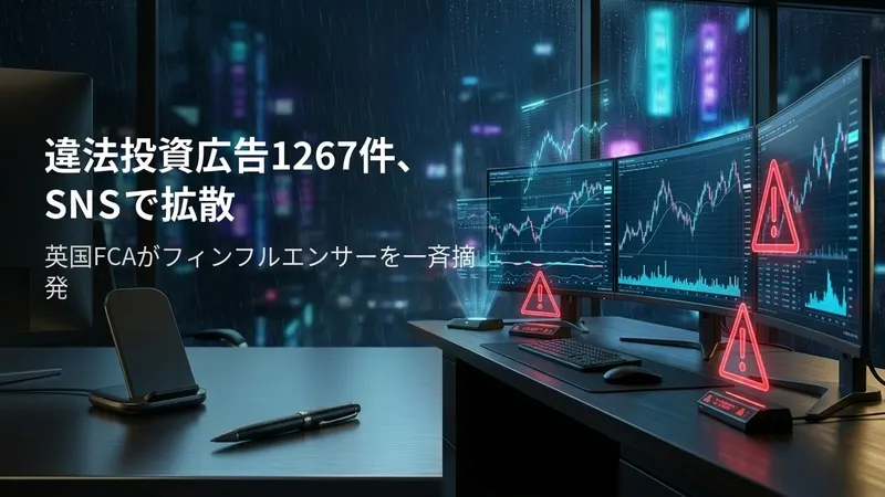 違法投資広告1267件、SNSで拡散　英国FCAがフィンフルエンサーを一斉摘発