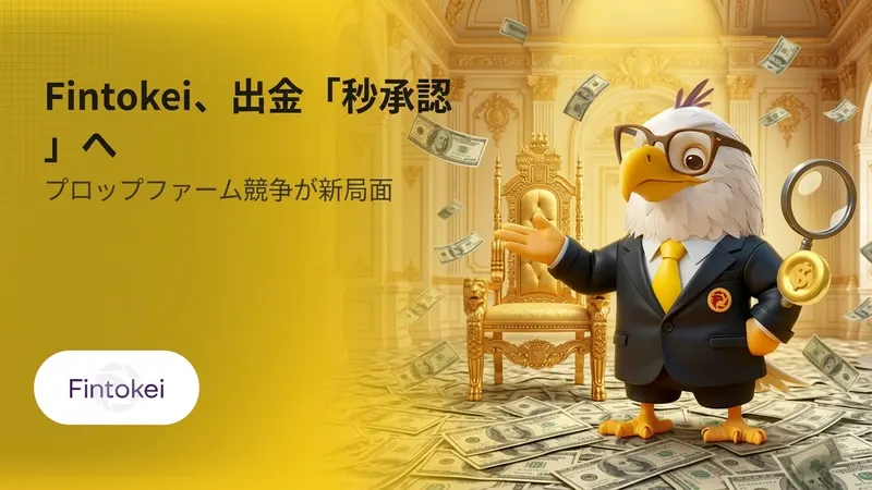 Fintokei、出金「秒承認」へ　プロップファーム競争が新局面