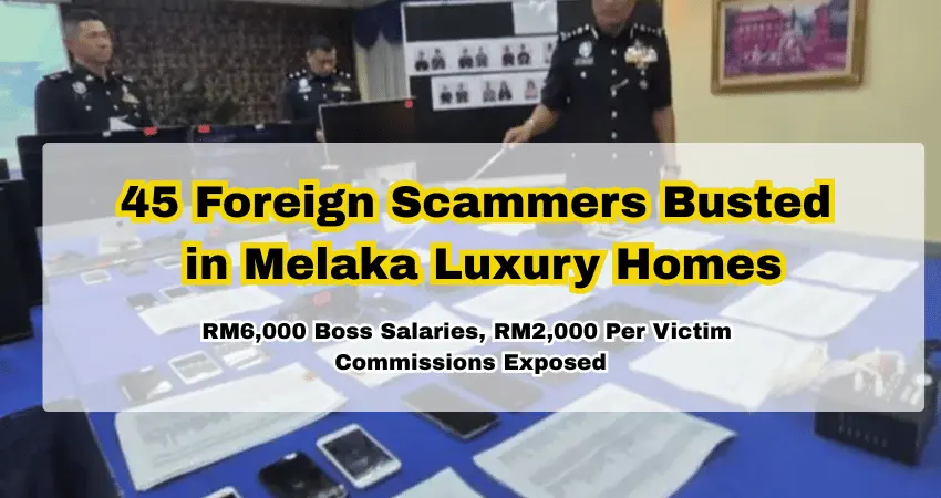 45 Foreign Scammers Busted in Melaka Luxury Homes