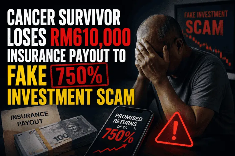 Cancer Survivor Loses RM610,000 Insurance Payout to Fake 750% Investment Scam