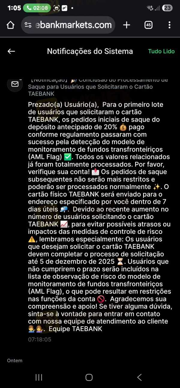 TAEBANK estafa