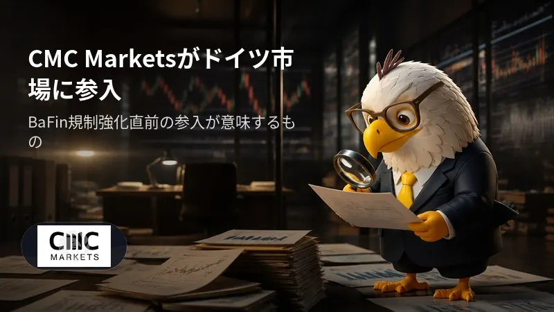 CMC Marketsがドイツ市場に参入 BaFin規制強化直前の参入が意味するもの