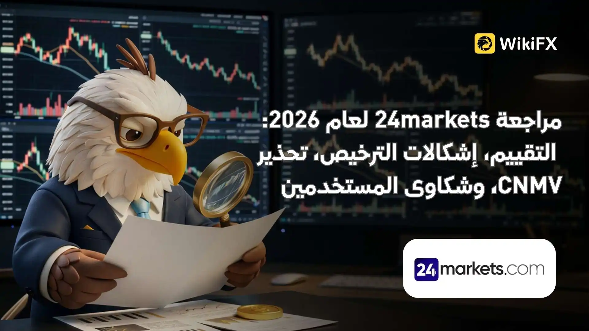 مراجعة 24markets لعام 2026: التقييم، إشكالات الترخيص، تحذير CNMV، وشكاوى المستخدمين