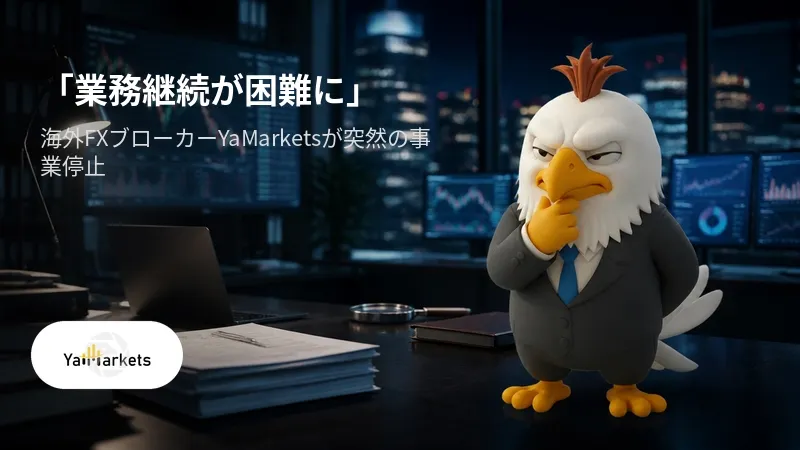 「業務継続が困難になった」。海外FXブローカーYaMarketsが突然の事業停止