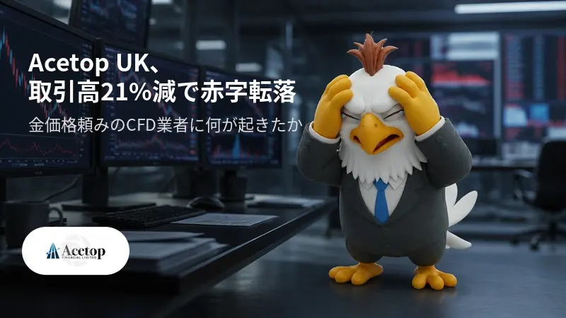 Acetop UK、取引高21%減で赤字転落　金価格頼みのCFD業者に何が起きたか