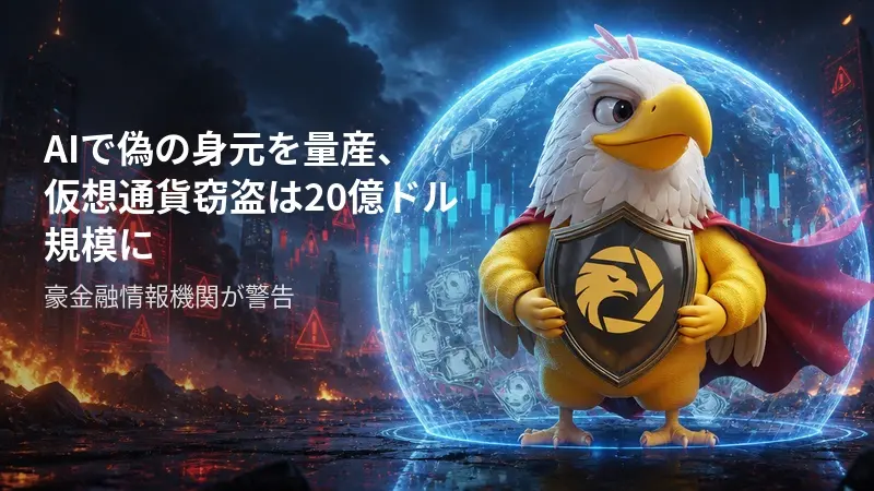 AIで偽の身元を量産、仮想通貨窃盗は20億ドル規模に　豪金融情報機関が警告