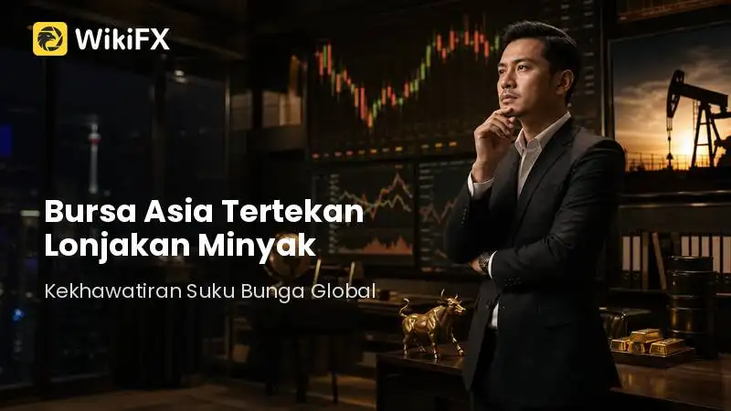 Bursa Asia Tertekan Lonjakan Harga Minyak dan Kekhawatiran Suku Bunga Global