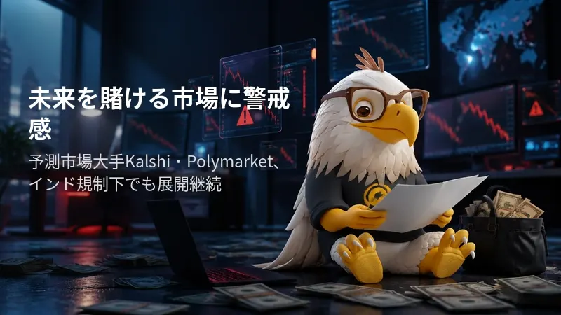 予測市場大手Kalshi・Polymarket、インド規制下でも展開継続 海外サービス利用時のリスクとは