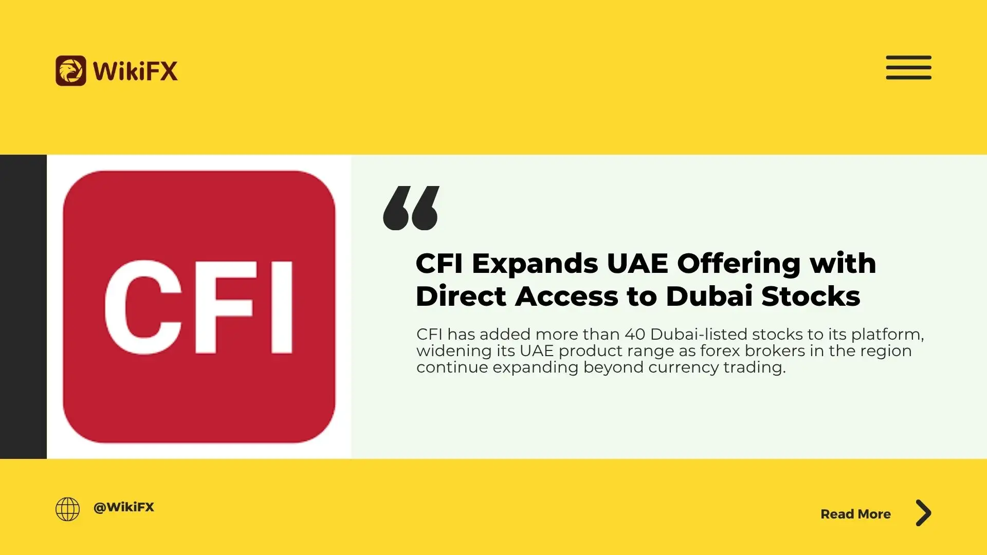 CFI Expands UAE Offering with Direct Access to Dubai Stocks