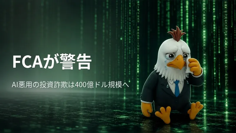 FCAが警告、AI悪用の投資詐欺は400億ドル規模へ