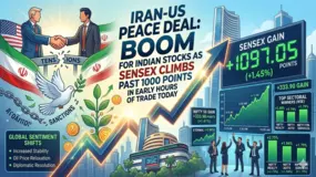 Iran-US Peace Deal: Boom for Indian Stocks as Sensex Climbs 1000 Points in Early Hours Today