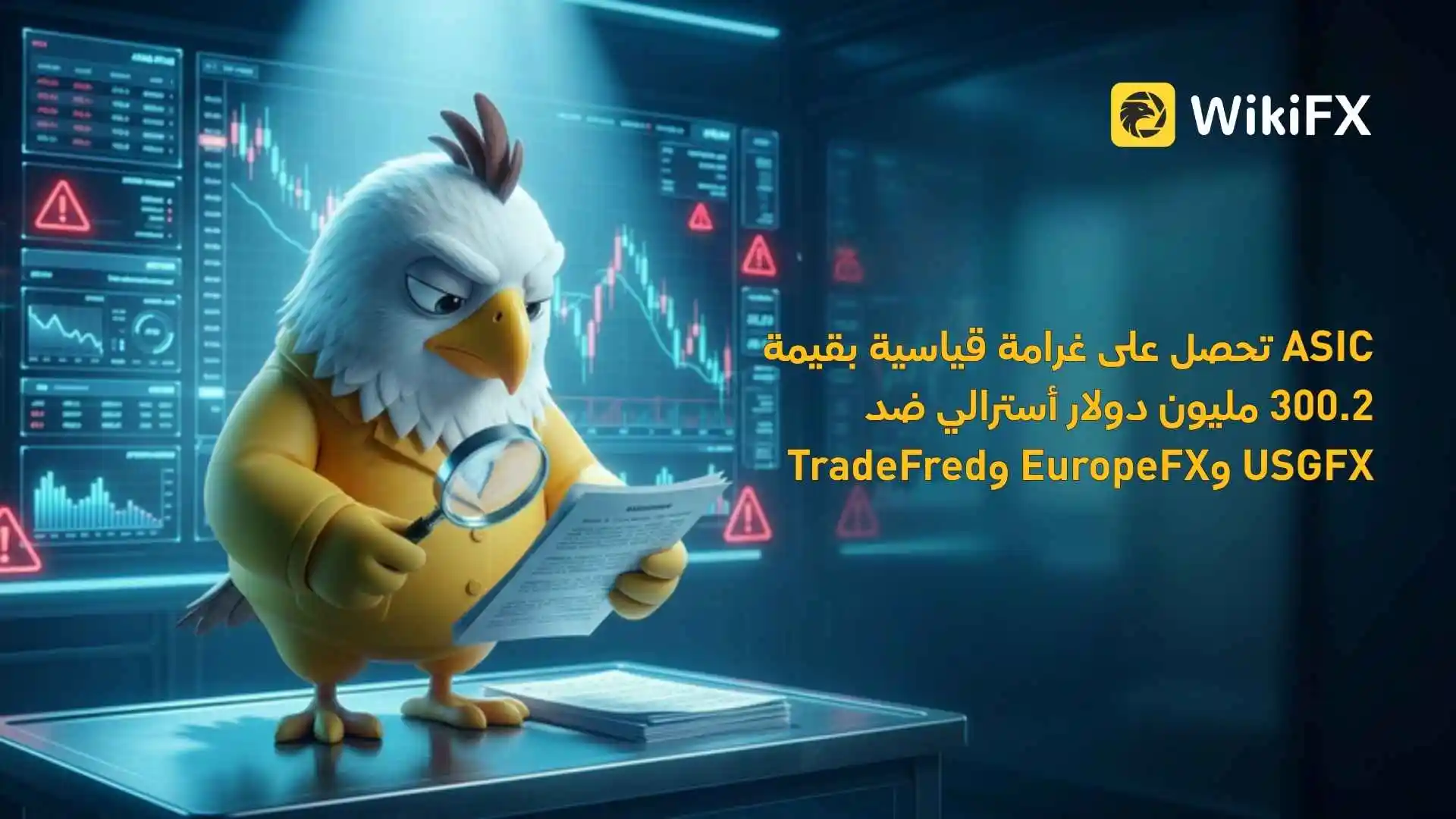 ASIC تحصل على غرامة قياسية بقيمة 300.2 مليون دولار أسترالي ضد USGFX وEuropeFX وTradeFred