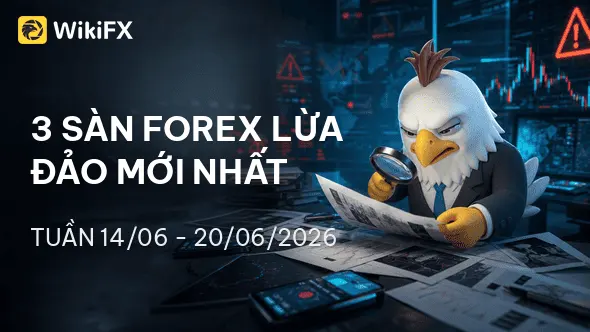 Điểm danh 3 sàn Forex lừa đảo mới nhất tuần 14-20/06/2026 - WikiFX cảnh báo