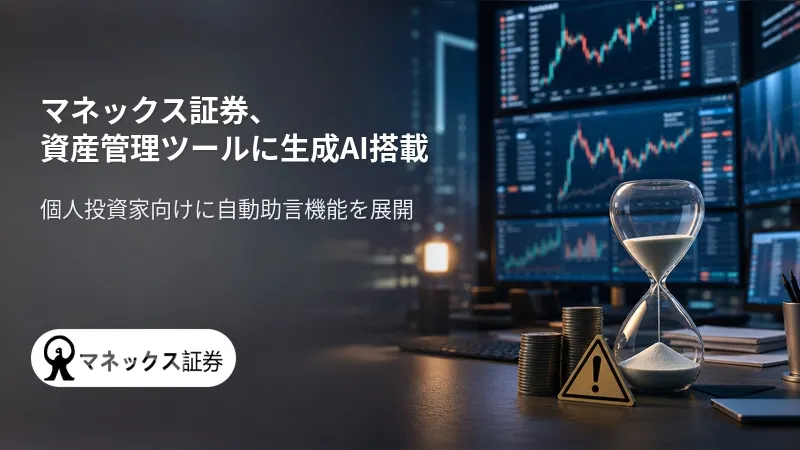マネックス証券、資産管理ツールに生成AI搭載 個人投資家向けに自動助言機能を展開
