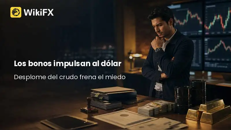 Los bonos impulsan al dólar mientras el desplome del crudo frena el miedo inflacionario