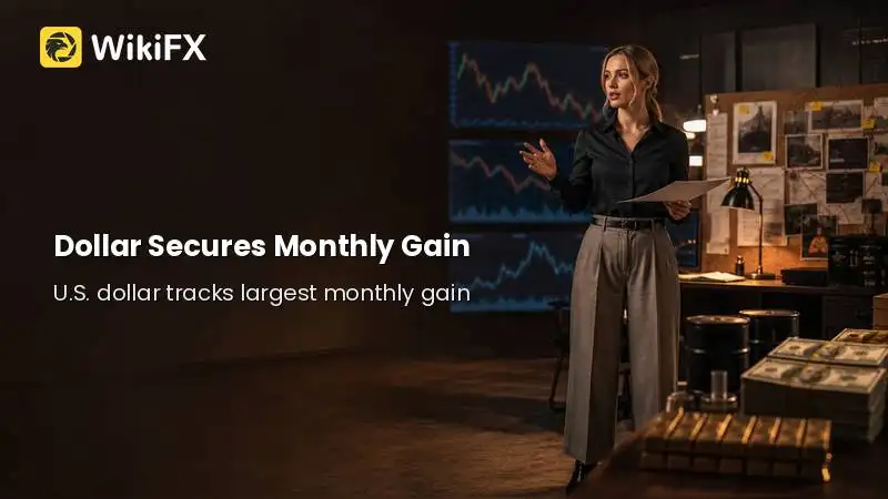 Dollar Secures Monthly Gain as Oil Prices Slip