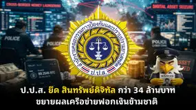 ป.ป.ส. ยึด สินทรัพย์ดิจิทัล กว่า 34 ล้านบาท ขยายผลเครือข่ายฟอกเงินข้ามชาติ