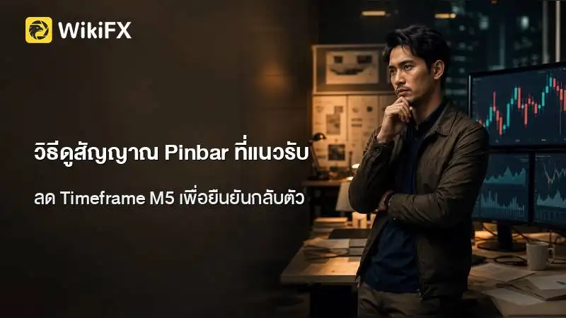 วิธีดูสัญญาณ Pinbar ที่แนวรับ: การใช้ Timeframe M5 ยืนยันการกลับตัวจริง