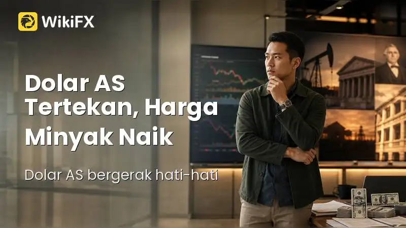 Dolar AS Tertekan Tipis Saat Harga Minyak Naik