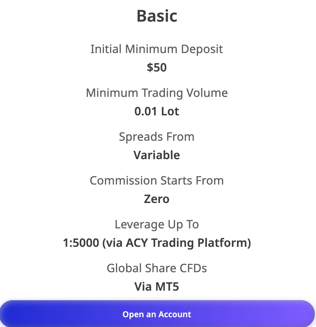 Account Type