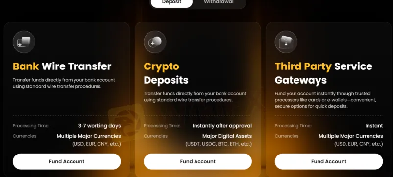 Deposit & Withdrawal