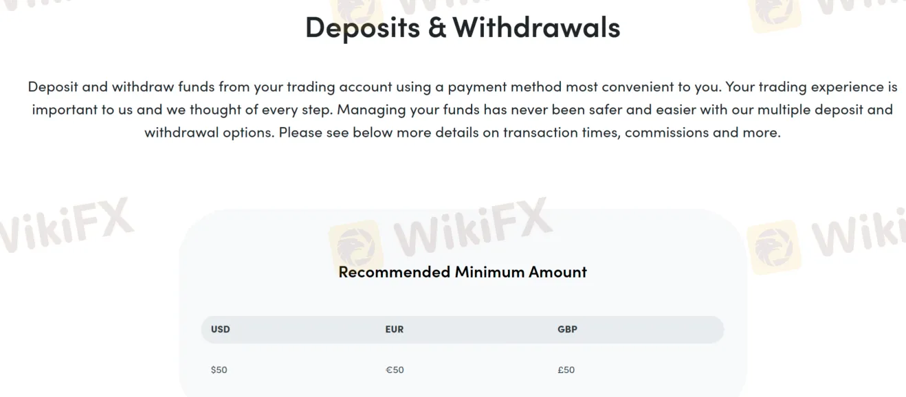 Deposit & Withdrawal Deposit & Withdrawal