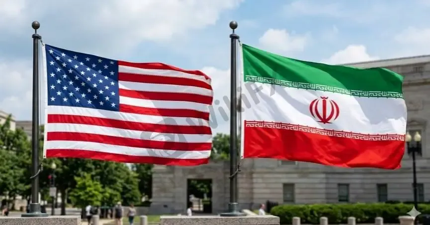 【Hình 1: Minh họa Mỹ và Iran】