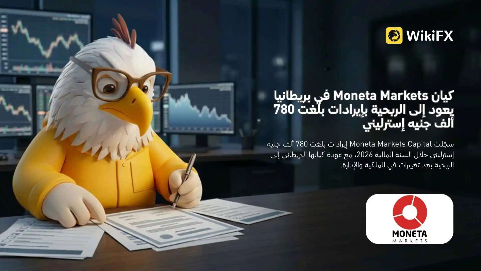 كيان Moneta Markets في بريطانيا يعود إلى الربحية بإيرادات بلغت 780 ألف جنيه إسترليني
