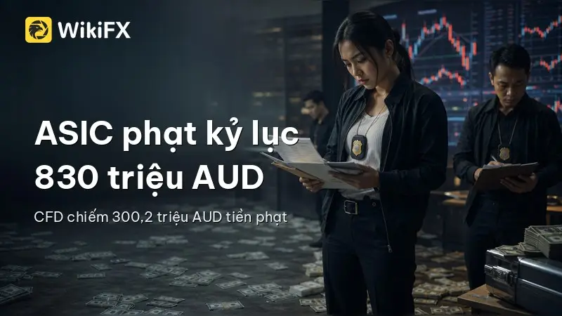 ASIC thu phạt kỷ lục 830 triệu AUD, riêng CFD chiếm hơn một phần ba
