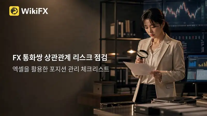 EUR/USD와 USD/CHF 상관관계, 엑셀로 리스크 점검하기