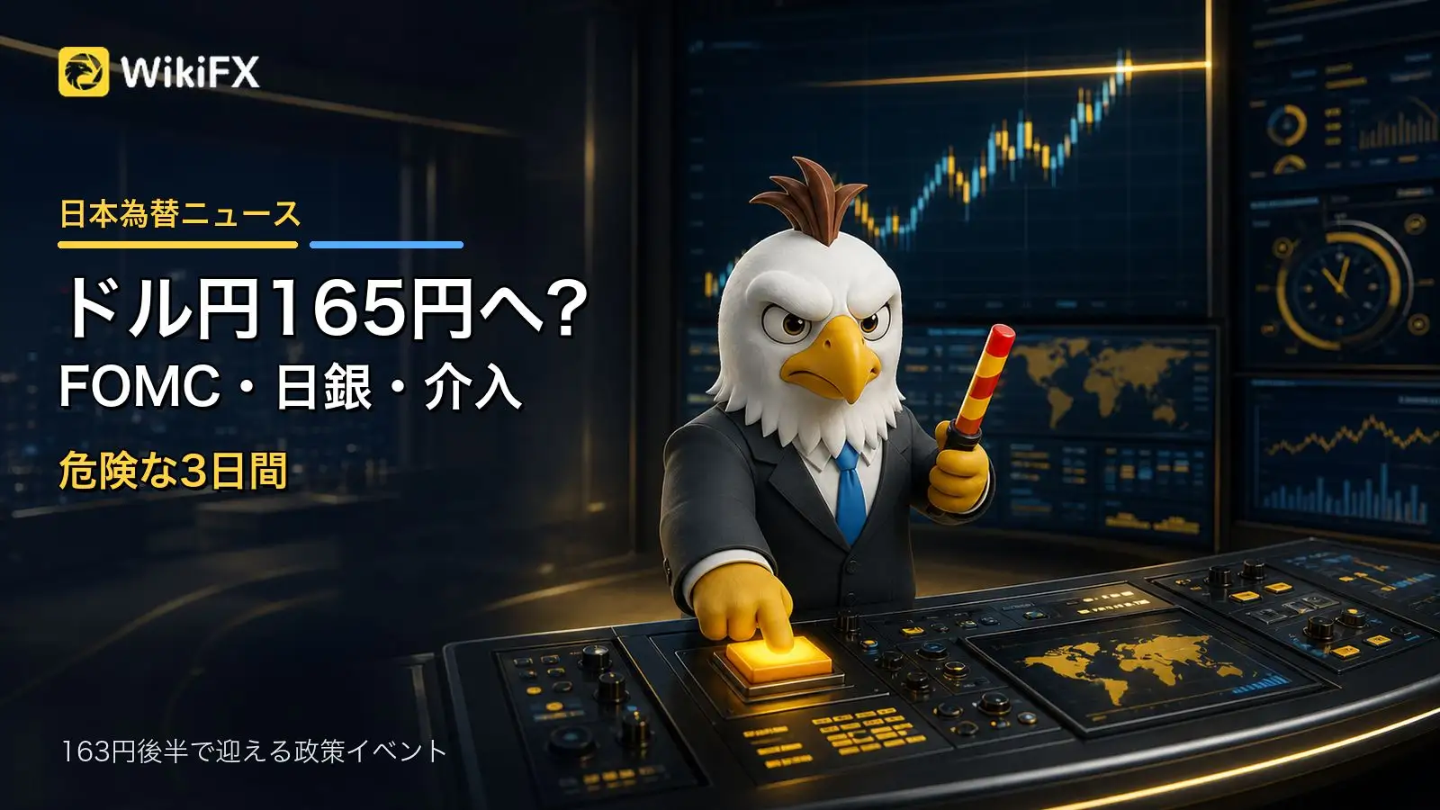 ドル円は165円へ突き抜けるか？163円後半で迎える「FOMC・日銀・介入」の危険な3日間