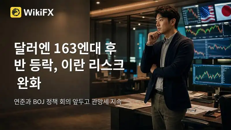 달러엔 163엔대 후반 횡보…이란 리스크 완화·관망세 교차