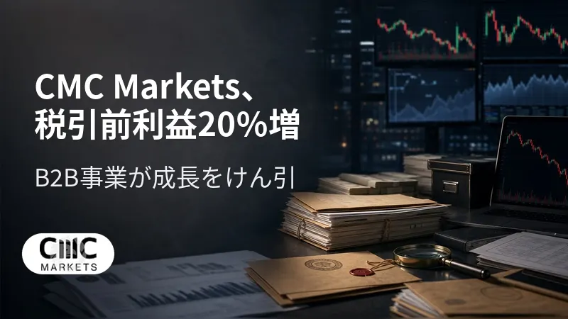 CMC Markets、税引前利益20％増　B2B事業が成長をけん引 